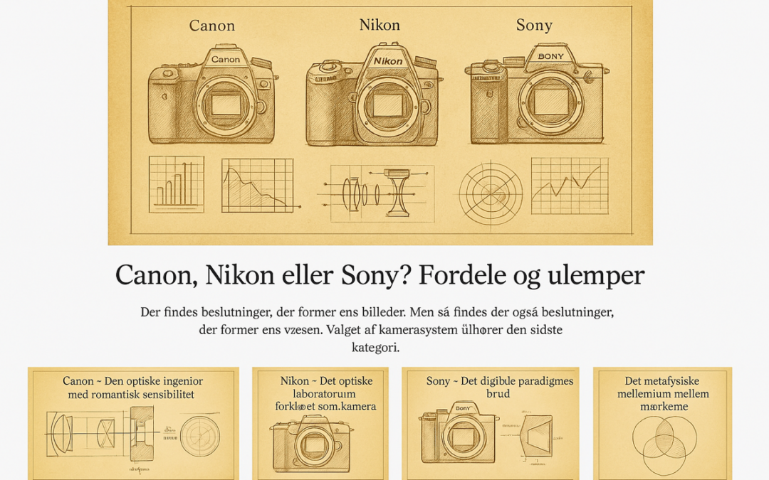 Canon, Nikon eller Sony? En optisk meditation over valgets nødvendighed